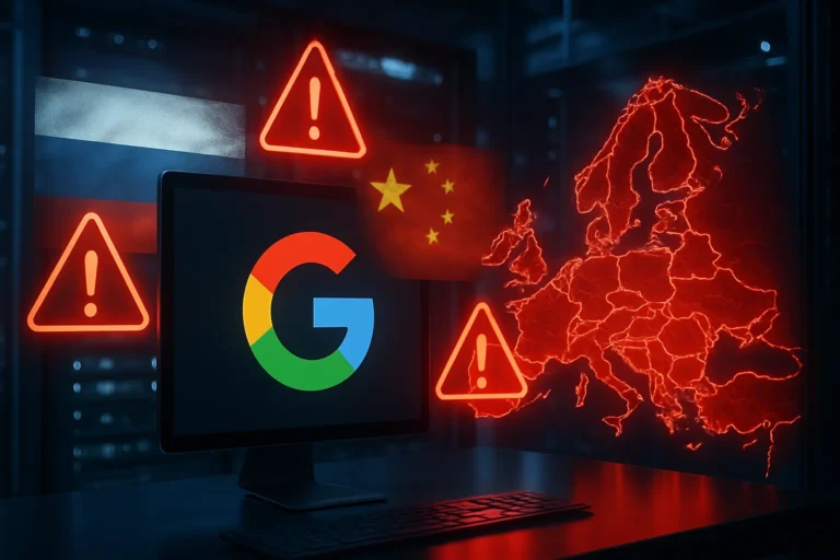 Google alerta del incremento de ataques Rusos y Chinos a infraestructuras europeas