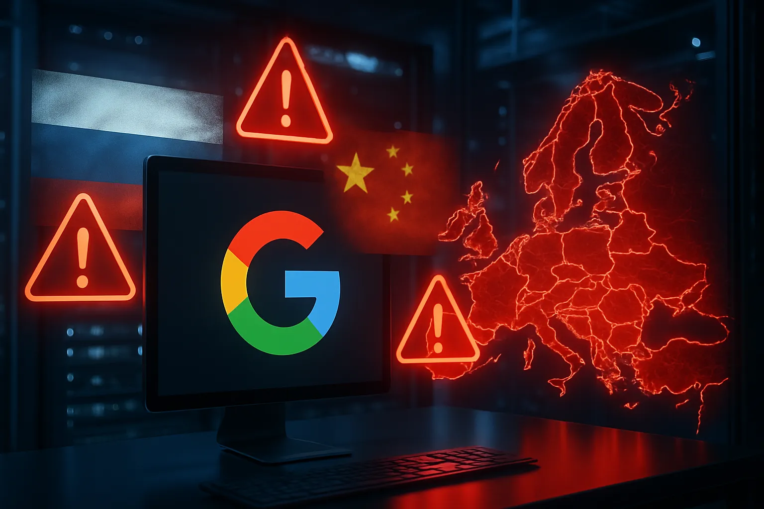 Google alerta del incremento de ataques Rusos y Chinos a infraestructuras europeas