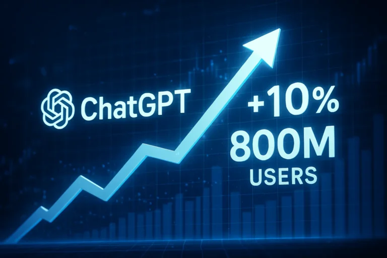 OpenAI dice que ChatGPT crece un 10% de usuarios mensuales, ya cuenta con más de 800 millones de usuarios