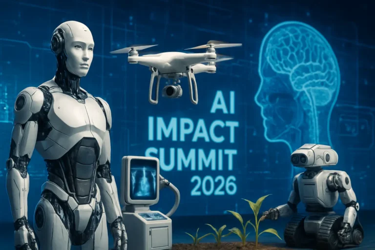 Robots, drones y soluciones IA aplicadas ya marcan la “India story” en salud y agricultura en el AI Impact Summit 2026