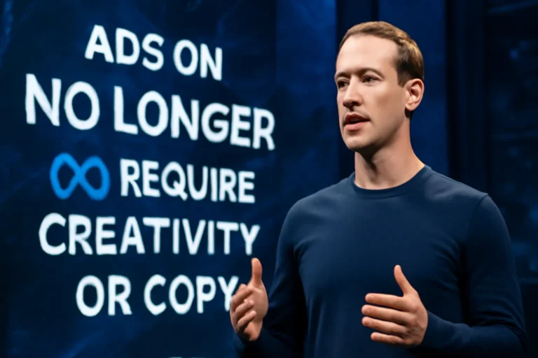 Zuckerberg anuncia que los anuncios en Meta ya no necesitarán ni creatividad ni copy