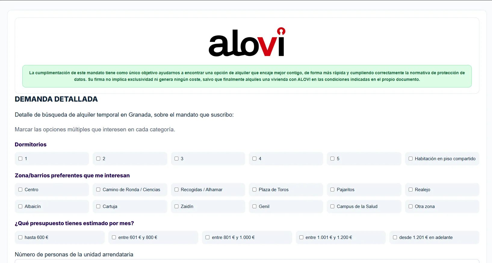 mandatos alovi