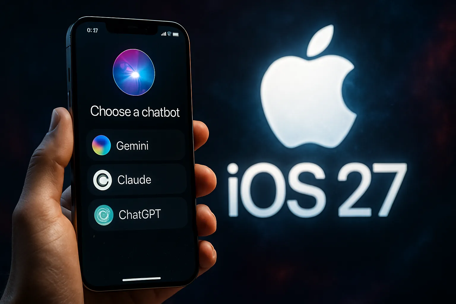 Apple prepara el mayor giro de Siri: permitirá elegir chatbots como Gemini o Claude en iOS 27