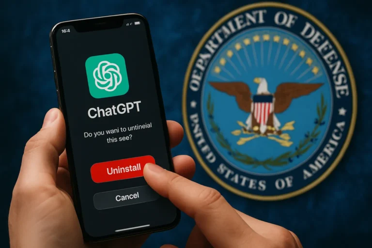 Aumentan las desinstalaciones de ChatGPT después del acuerdo con el pentágono