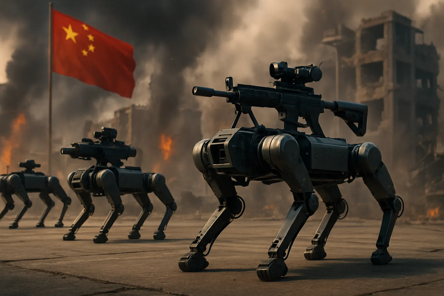 China convierte a los perros robot en infantería coordinada y reabre el debate sobre la guerra autónoma