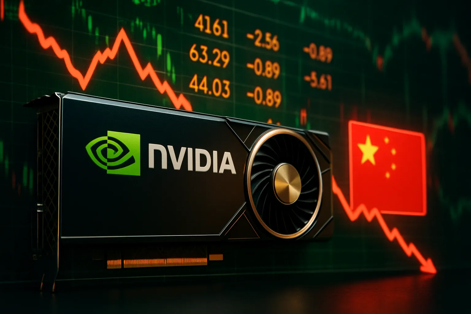 Las acciones de Nvidia caen después de la noticia de límites en exportación a china