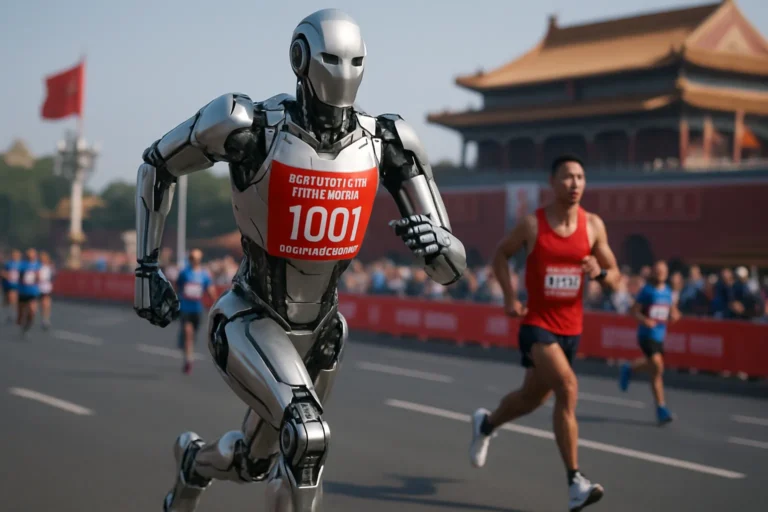 Un robot humanoide arrasa en Pekín y corre la media maratón más rápido que los humanos