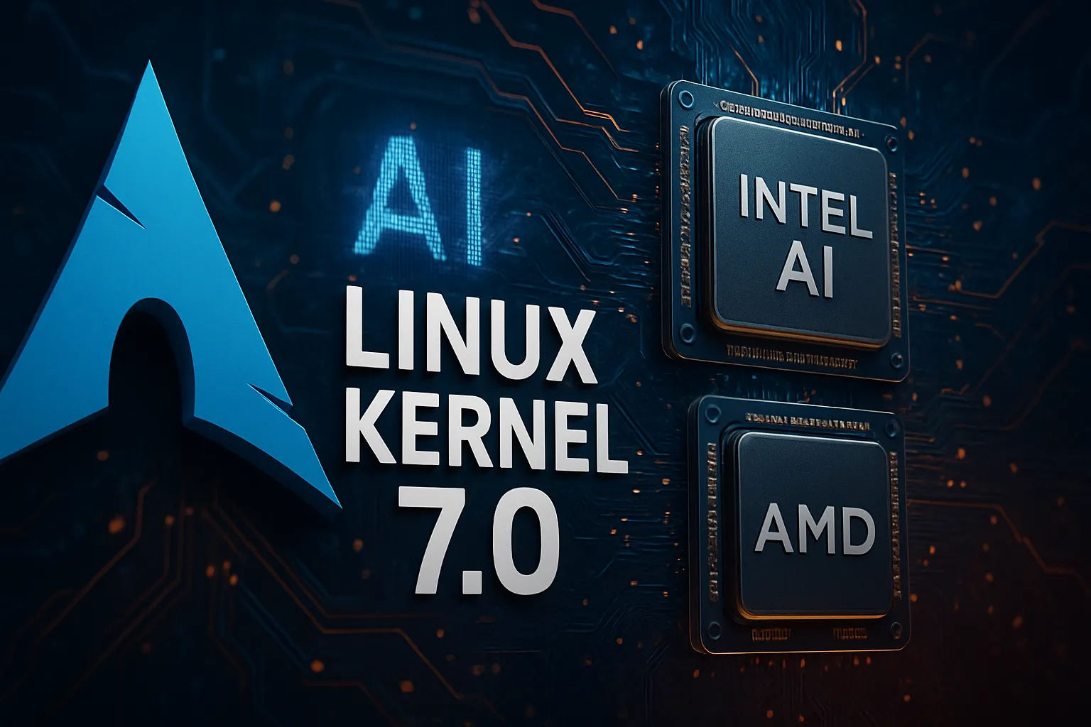 Arch Linux estrena kernel Linux 7.0 con soporte para nuevo hardware de IA de Intel y AMD