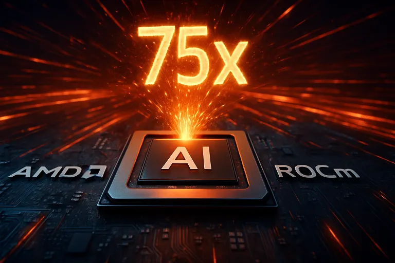 AMD multiplica por 75 el rendimiento de sus chips de IA con DeepSeek gracias a ROCm
