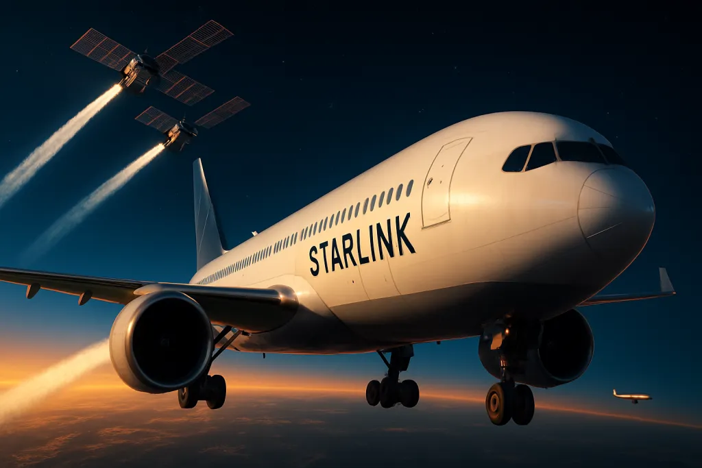 Starlink acelera su conquista del internet en aviones y deja atrás a sus rivales