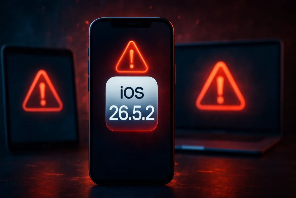 Apple lanza iOS 26.5.2 para corregir fallos críticos en iPhone, iPad y Mac