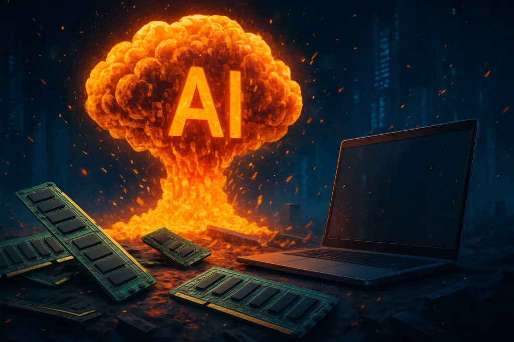 El boom de la IA dispara la escasez de memoria y golpea por primera vez al mercado de PC