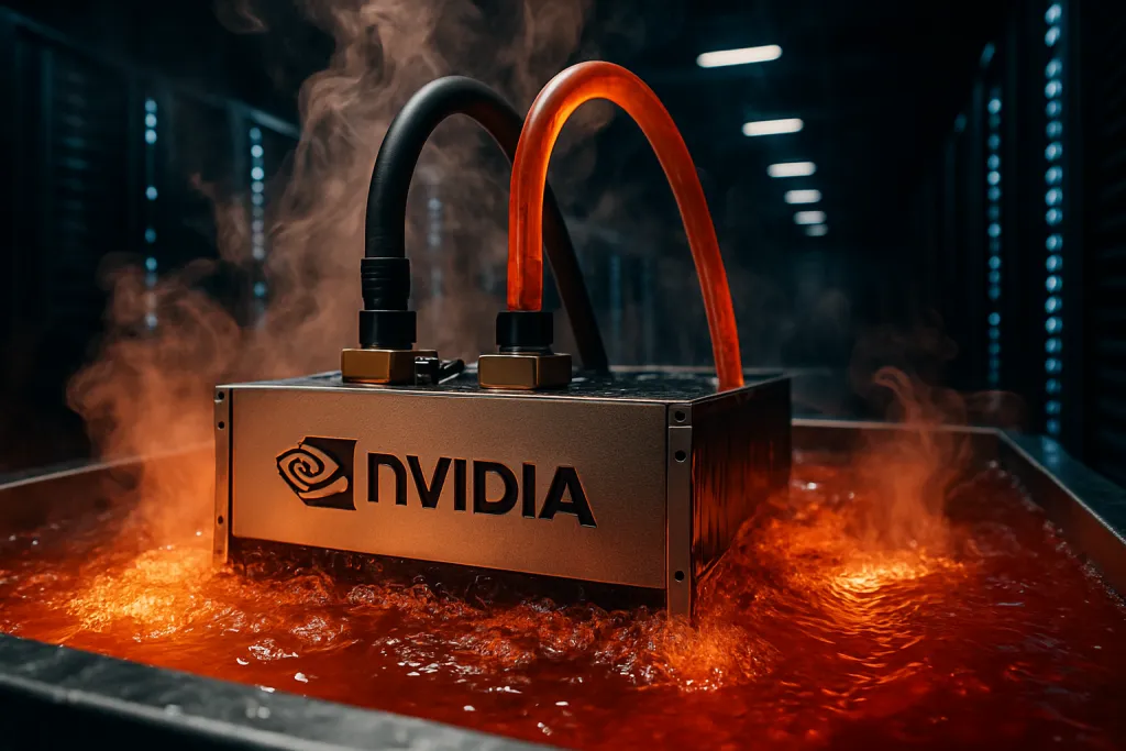 NVIDIA enfría sus nuevos servidores de IA con líquido más caliente que un jacuzzi