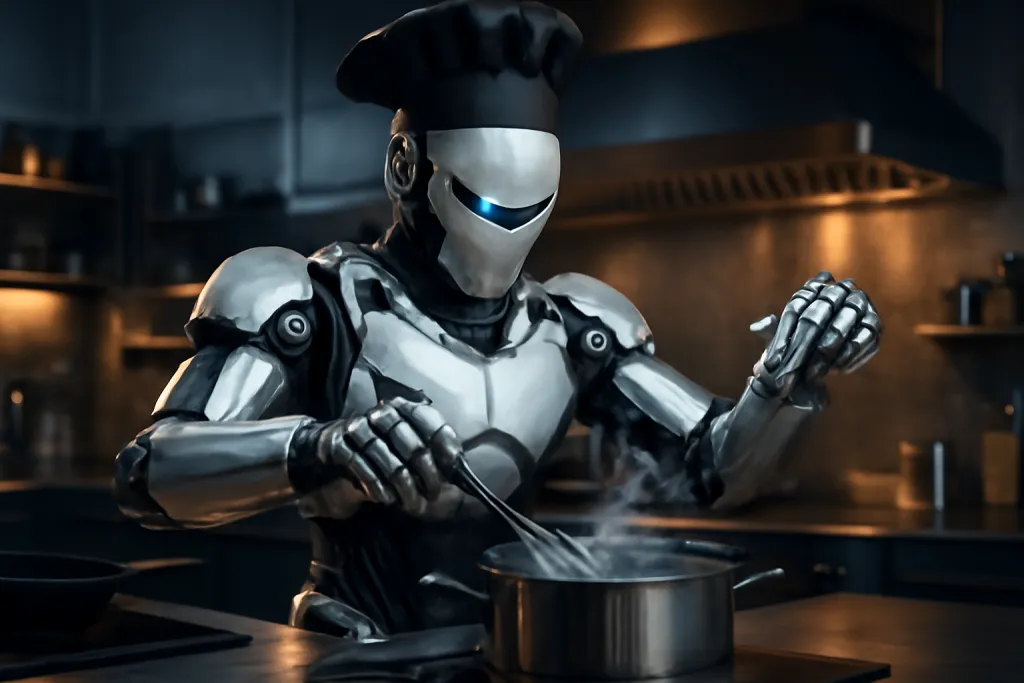 robot cocinando