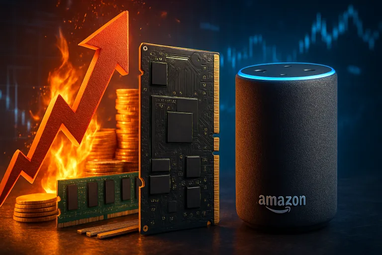 Amazon dispara hasta un 60% el precio de su hardware por la crisis mundial de memoria