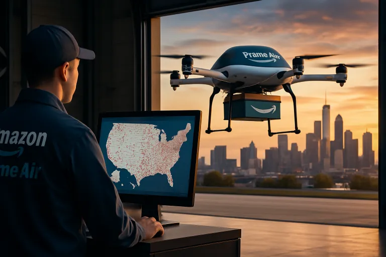 Amazon prepara Prime Air para llevar sus drones de reparto a casi 500 ciudades de Estados Unidos