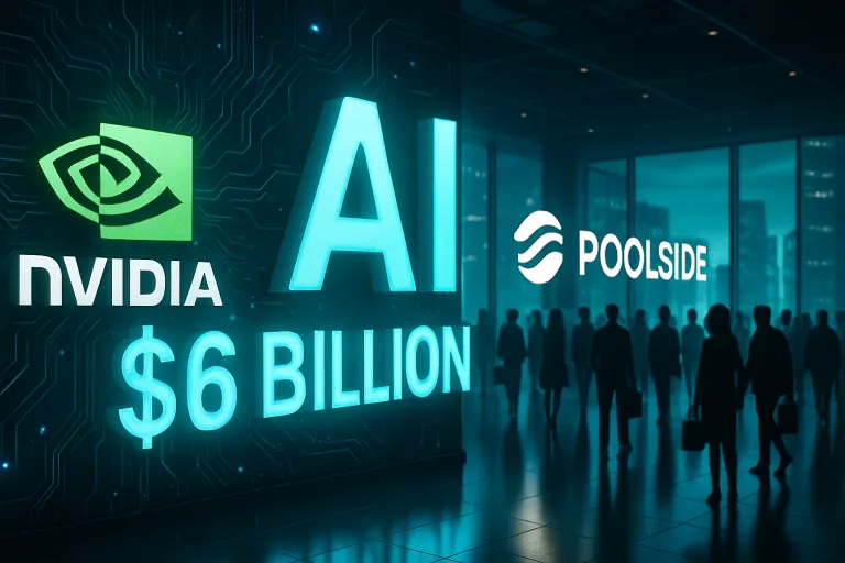 Nvidia da otro golpe en IA: paga 6.000 millones por la tecnología de Poolside y ficha a más de 100 empleados