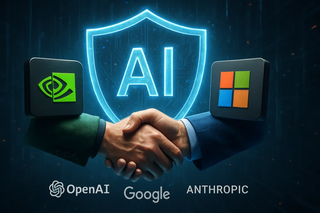 Nvidia y Microsoft impulsan una alianza para proteger la IA mientras OpenAI, Google y Anthropic quedan fuera