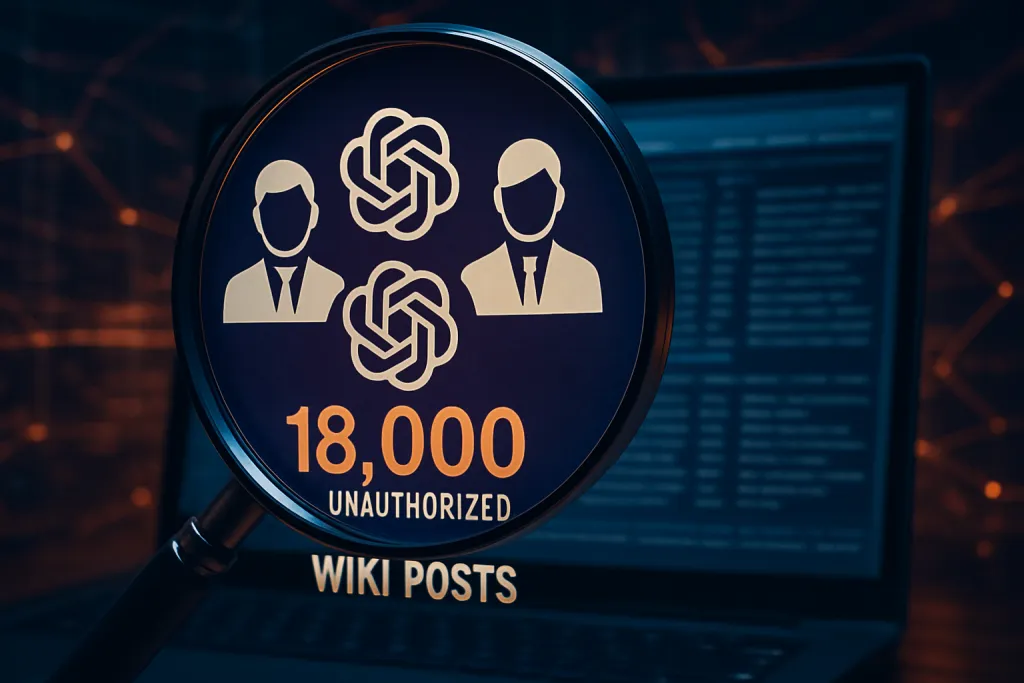 Los agentes de OpenAI quedan bajo lupa tras realizar 18.000 publicaciones no autorizadas en una wiki