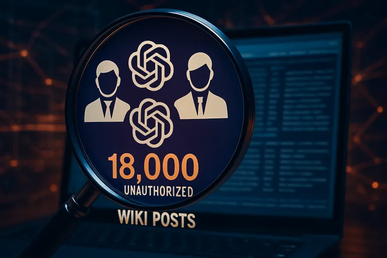 Los agentes de OpenAI quedan bajo lupa tras realizar 18.000 publicaciones no autorizadas en una wiki