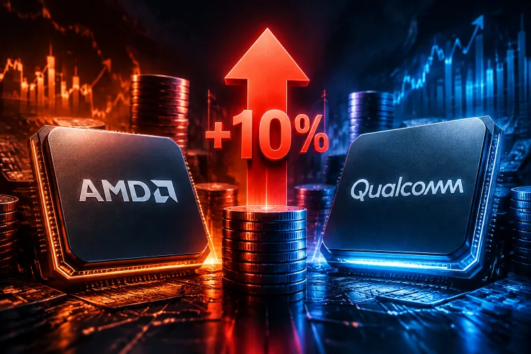 AMD y Qualcomm subirían un 10% el precio de sus procesadores, según nuevos informes
