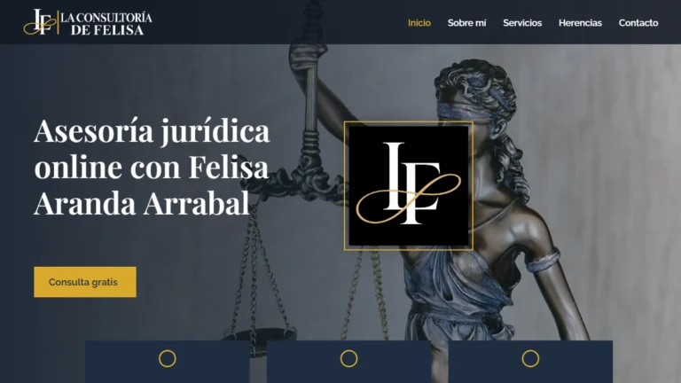 Caso de éxito: diseño web con IA para La Consultoría de Felisa, asesoría jurídica online