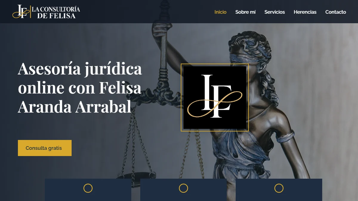 Caso de éxito: diseño web con IA para La Consultoría de Felisa, asesoría jurídica online