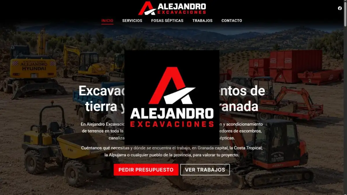 Caso de éxito: diseño web con IA y posicionamiento local para Alejandro Excavaciones
