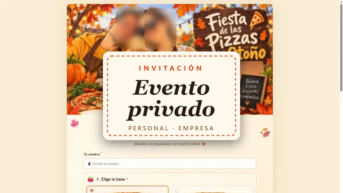 Caso de éxito: web a medida para eventos privados, personales y de empresa