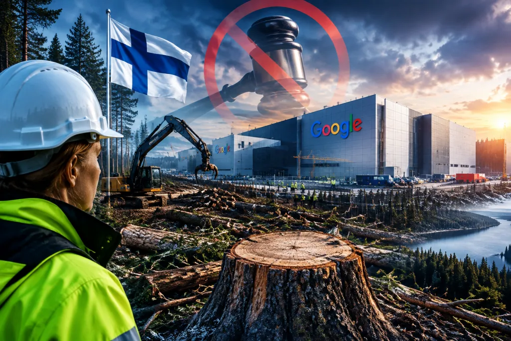 Finlandia paraliza obras de dos centros de datos de Google por talar antes de la evaluación ambiental