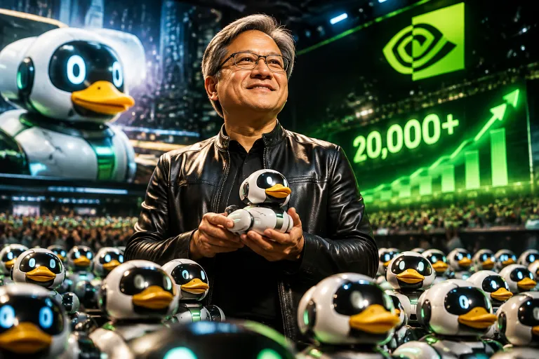 Los robots Microduck superan las 20.000 reservas tras conquistar a Jensen Huang
