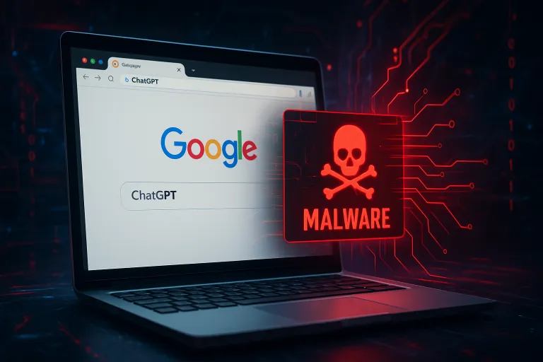 Un falso ChatGPT promocionado en Google instala malware capaz de controlar tu ordenador