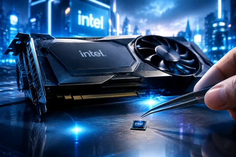 Una fotografía de la GPU Intel D270 revela un chip que parece mucho más pequeño que en sus imágenes promocionales