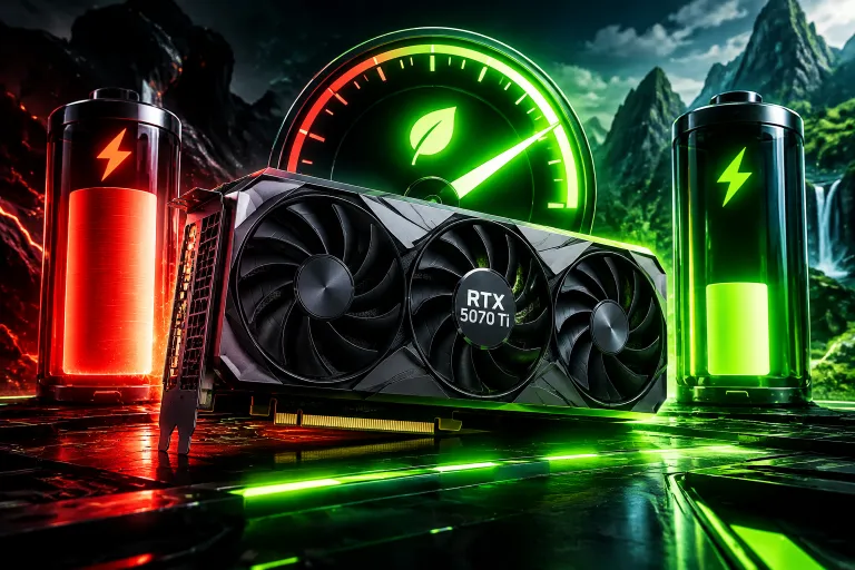 Una RTX 5070 Ti reduce su consumo más del 50% con un ajuste extremo de voltaje